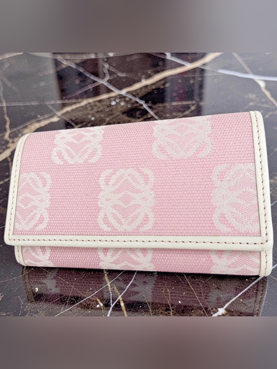 Loewe Accessories - Loewe Pink Anagram 6-Key Holder Case 🤩💗